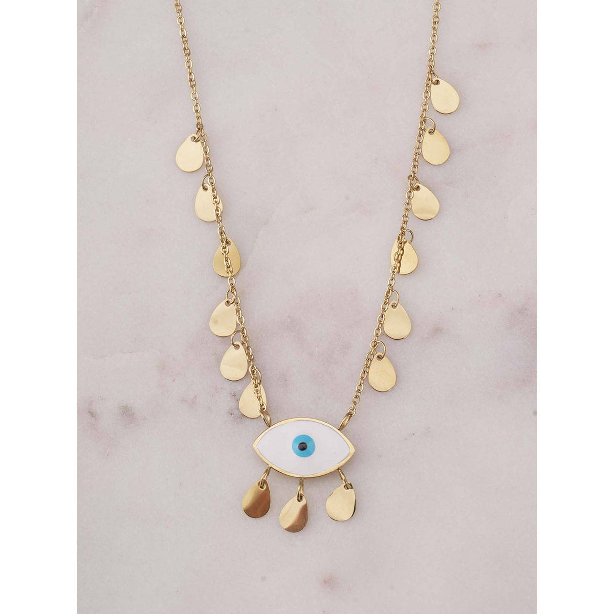 Palmonas Mystic Eye Drizzle Necklace For Womens - Waterproof And Anti-Tarnish