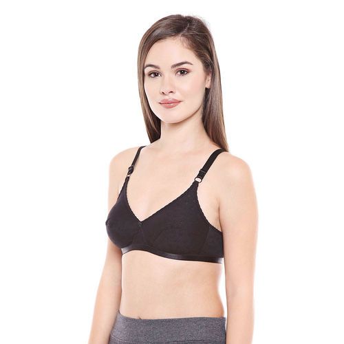 Buy BODYCARE Women's Cotton Solid Color Full Coverage Pack of 4 Bra -  Multi-Color Online