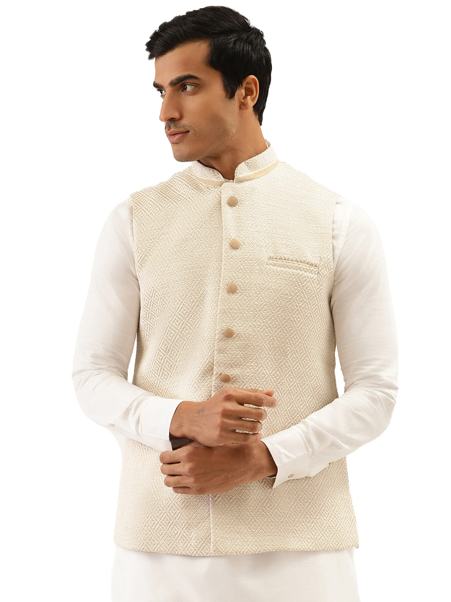 Manyavar waistcoat best sale