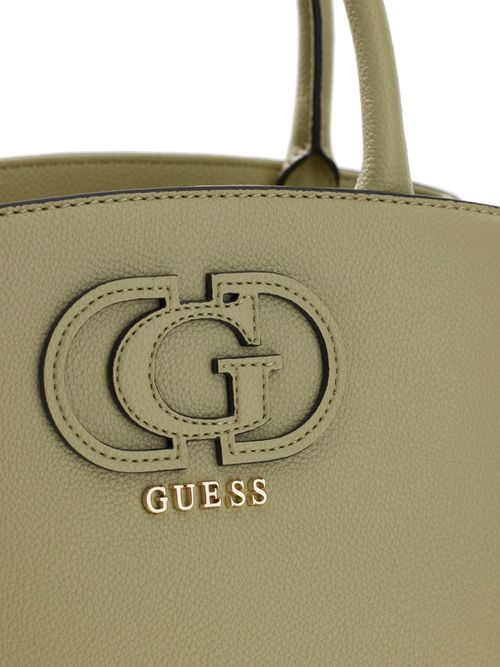 GUESS Handtas Schoudertas Daryna 2 Compartment Satchel Bone Crème
