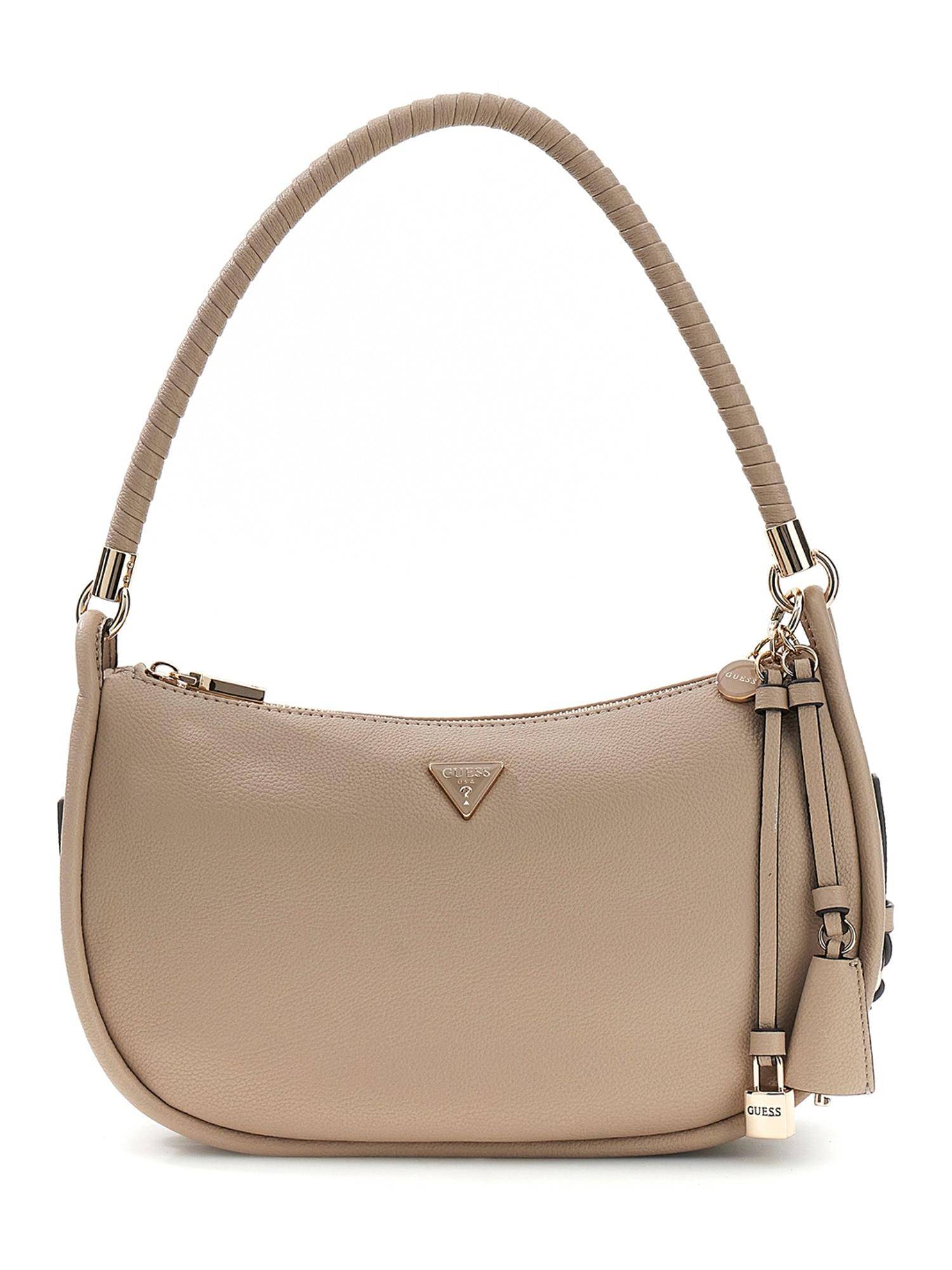 Guess Taupe Solid Pu Danya Handbag