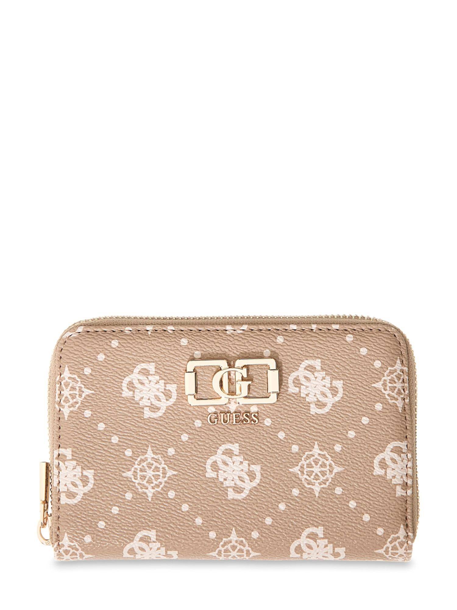 Guess Biscotti Printed Pu Emelie Logo Zip-Around Wallet