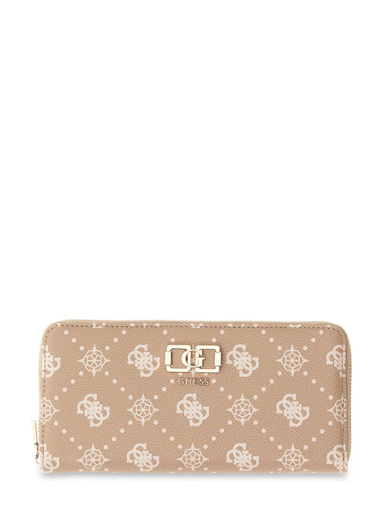 Guess Biscotti Printed Pu Emelie Logo Zip-Around Wallet