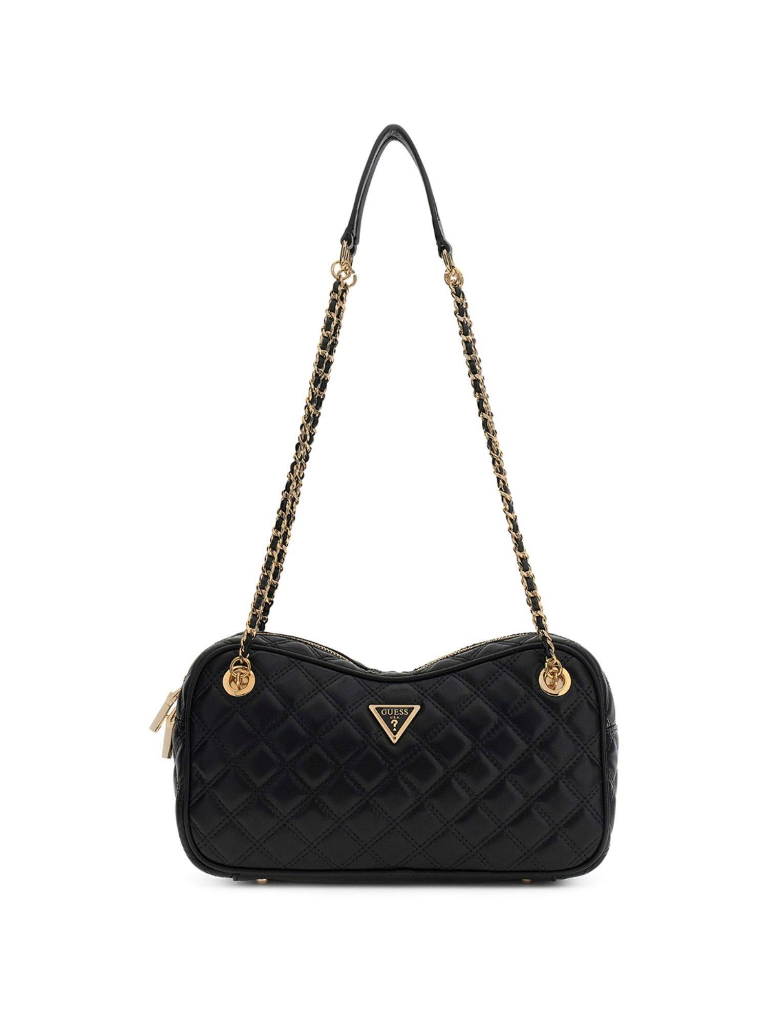 Guess Black Quilted Pu Giully Handbag
