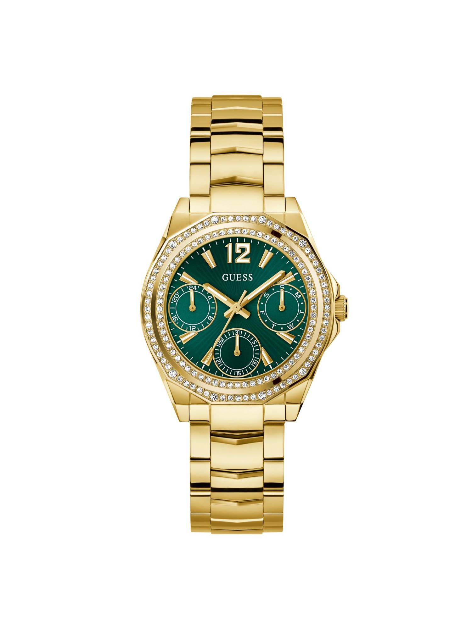 Guess Green Round Dial Analog Women Watch - GW0685L5 (M)