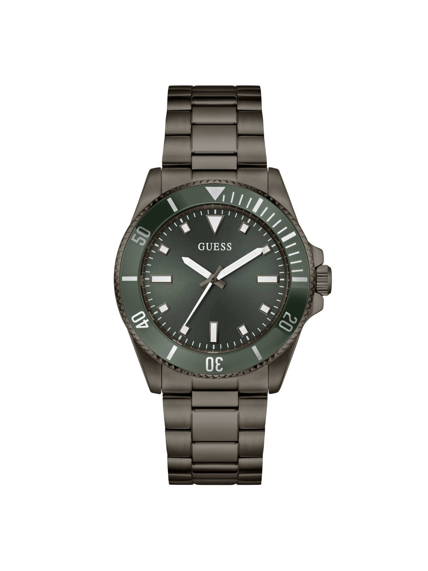 Guess Green Round Dial Analog Men Watch - GW0968G3 (M)