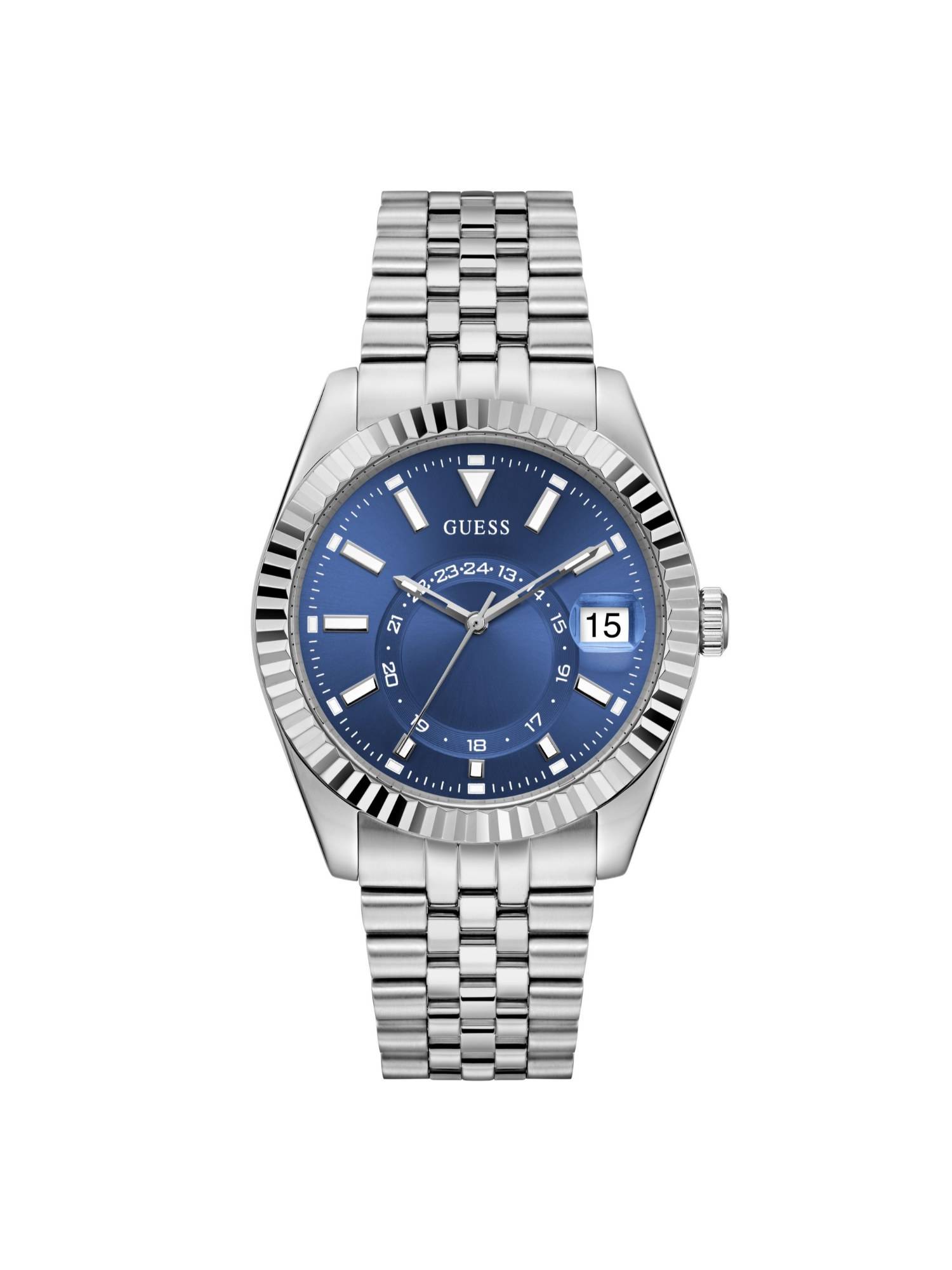Guess Blue Round Dial Analog Men Watch - GW0977G1 (M)