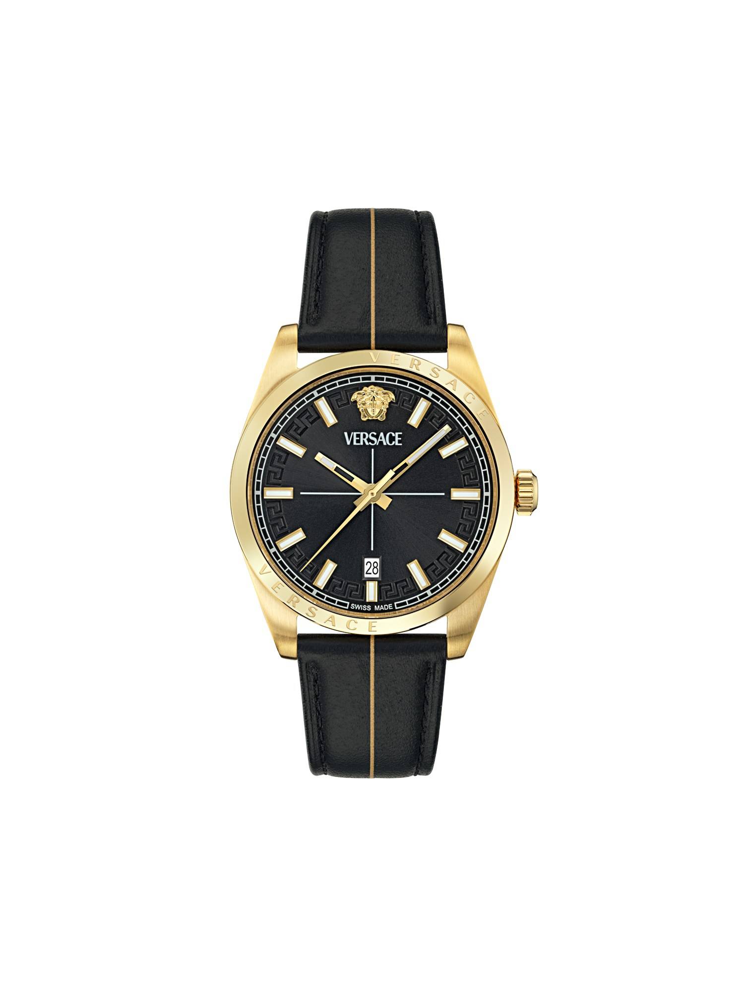 Versace Black Round Dial Analog Men Watch - VE0G00125 (M)