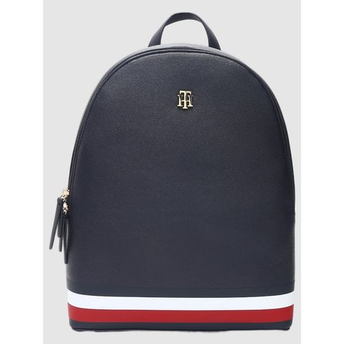 Buy Tommy Hilfiger Striped Blue Pu Backpack Online