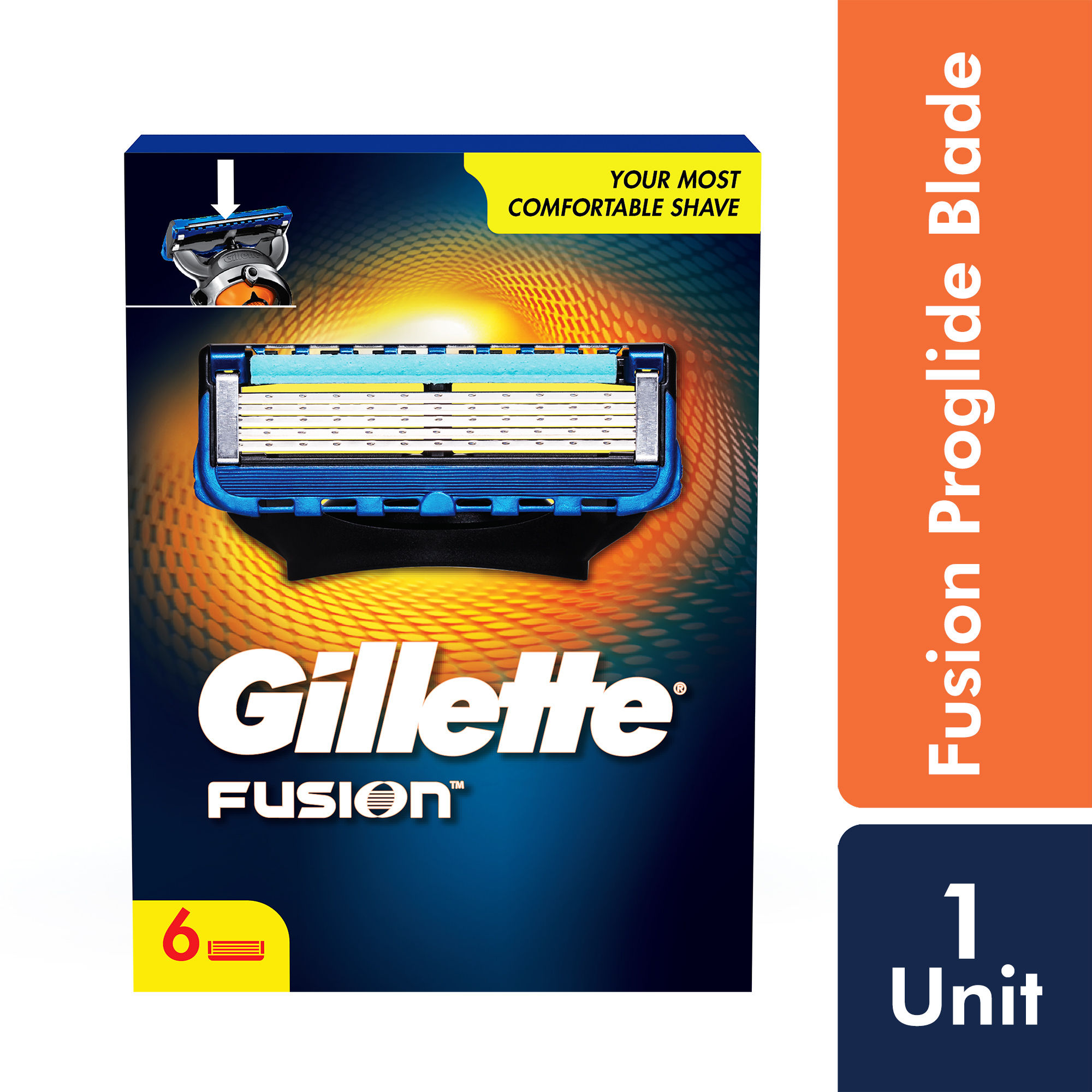 Gillette Fusion Proglide Shaving Blades (Pack Of 6 Cartridges)