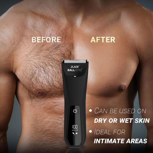 ZLADE Ballistic Manscaping Body Trimmer With Extra Heads For Men