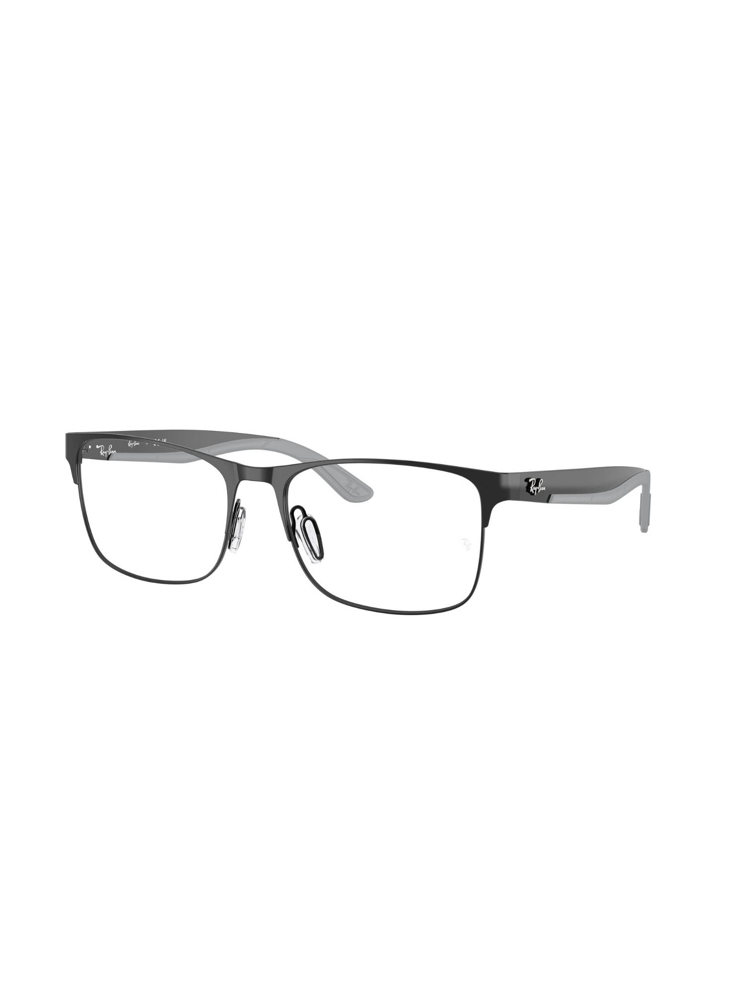 Ray-Ban Unisex Black Metal Rectangle Eye Frame - 0RX7550322257 (57)