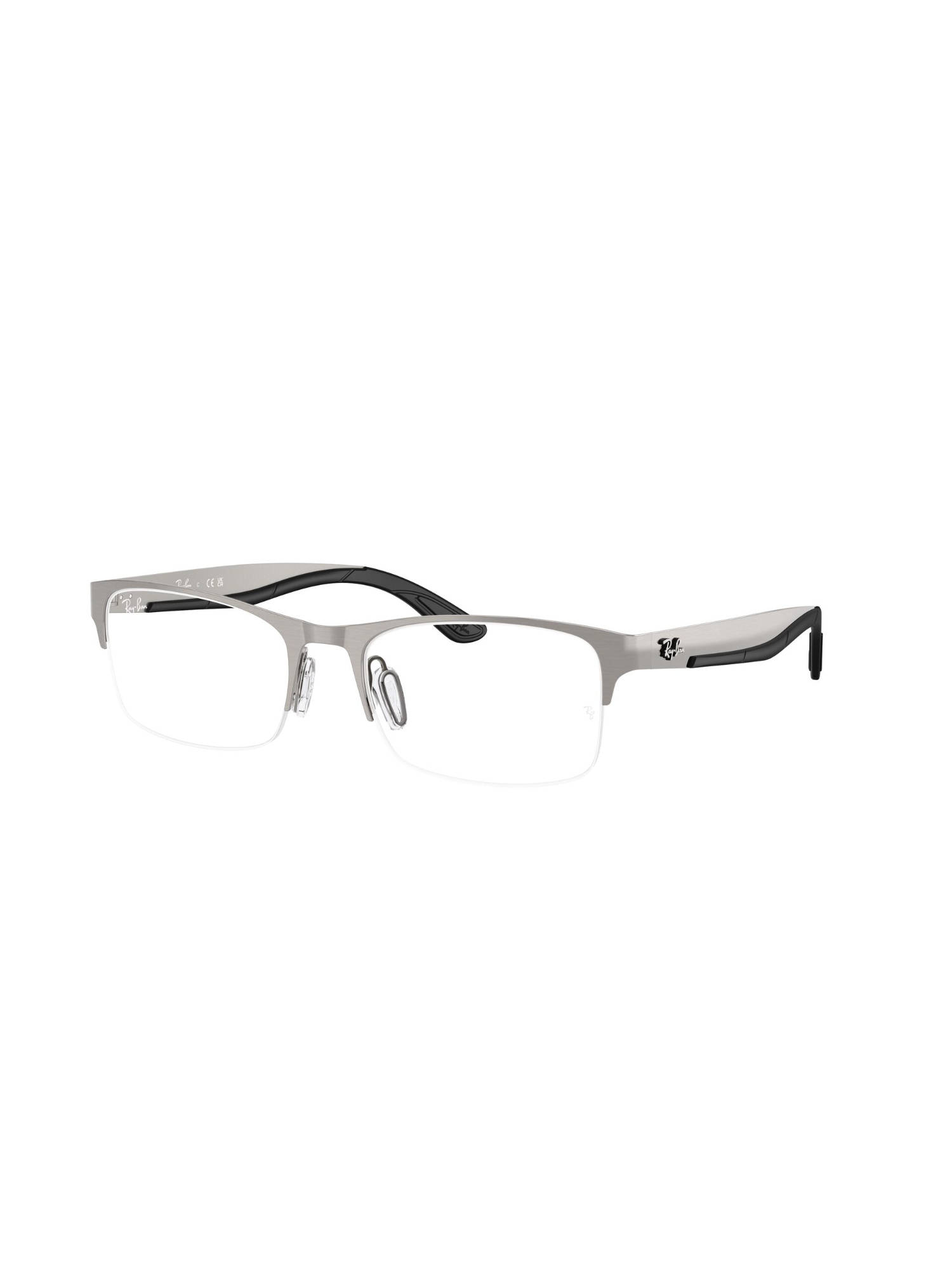Ray-Ban Unisex Grey Metal Rectangle Eye Frame - 0RX7551321456 (56)