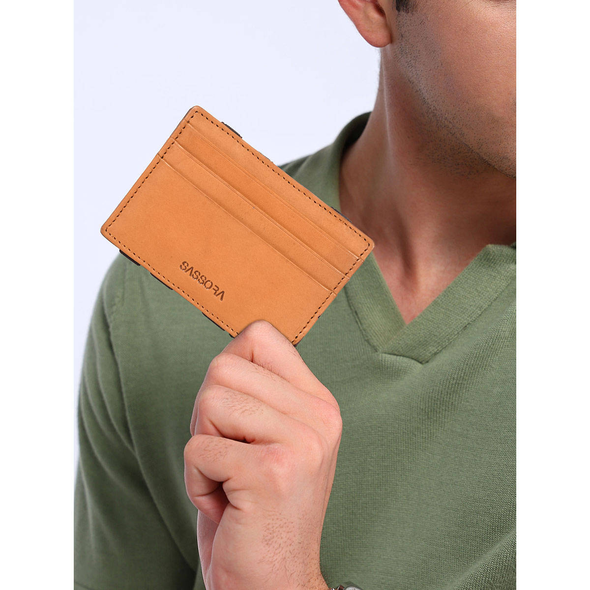 Sassora Premium Leather Unisex Magic Card Wallet