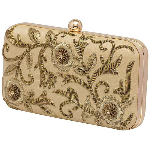 Indiamart Peach Orange Clutch Bags For Weddings Buy Tooba