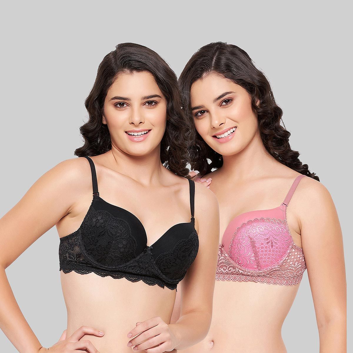 Buy Level 3 Push-Up Underwired Demi Cup Multiway T-shirt Bra in Black  Online India, Best Prices, COD - Clovia - BR1908A13