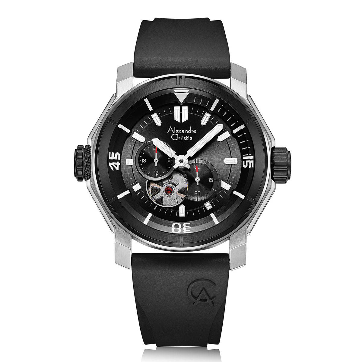 Alexandre Christie AC 6565 MAR Automatic Watch for Men - Ink Black (M)