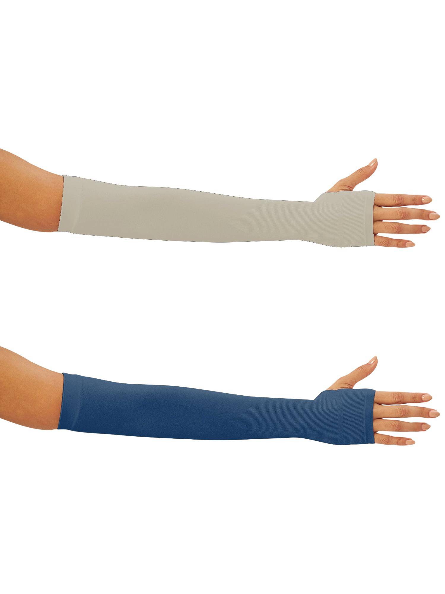 G Heist Unisex Solid Assorted Uv Protection Arm Sleeves Gloves Multi-Color (Pack of 2)