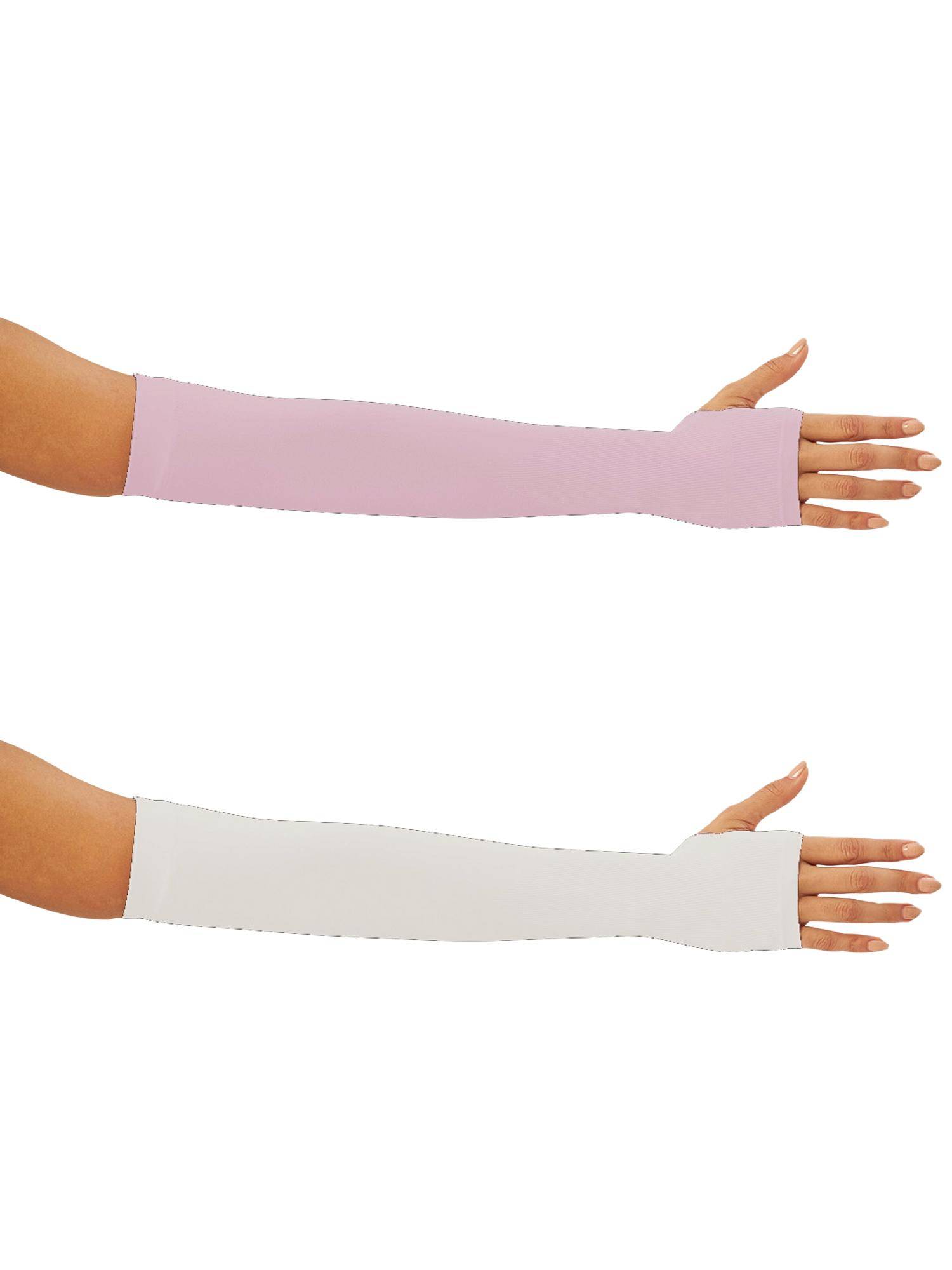 G Heist Unisex Solid Assorted Uv Protection Arm Sleeves Gloves Multi-Color (Pack of 2)