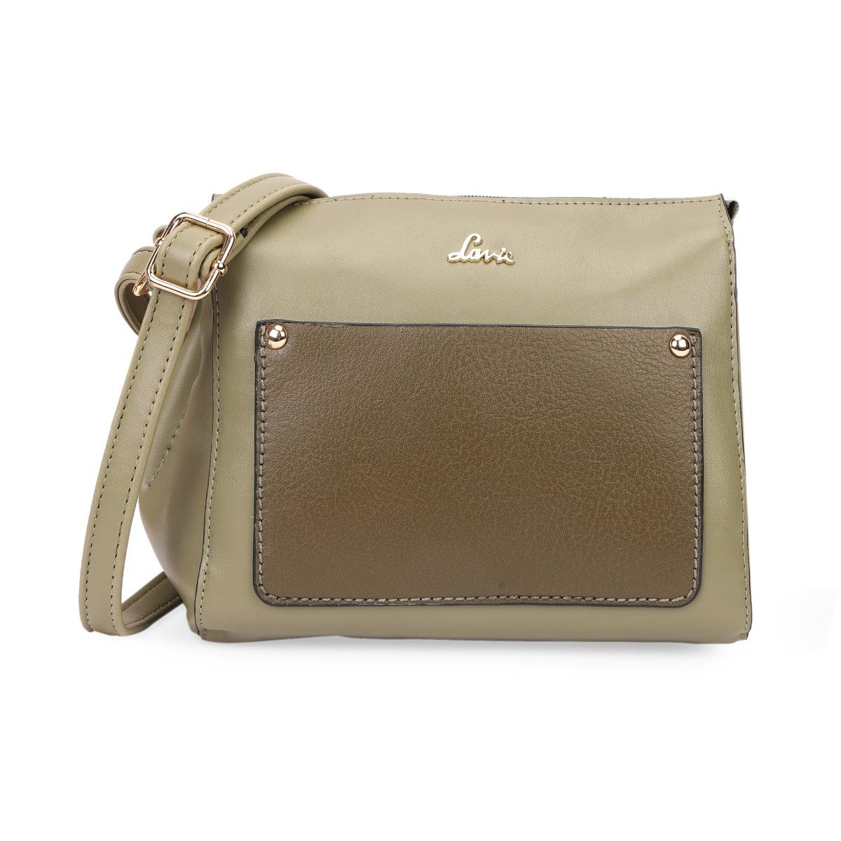 Lavie Onora Patch Slingbag For Women Olive