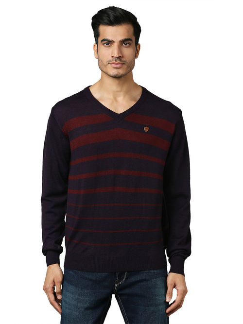 Buy Raymond Dark Purple Sweater Online
