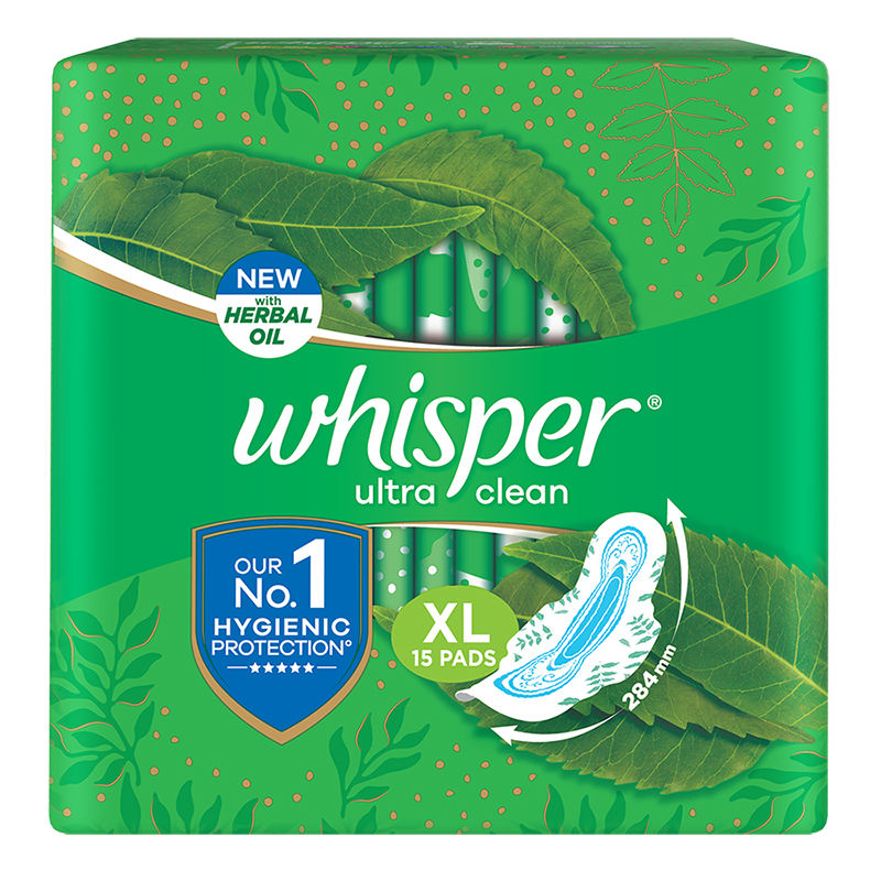 Whisper Ultra Clean Xl 15s Sanitary Pads for Women