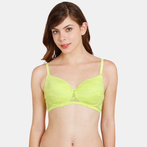 Buy Zivame Everyday Padded Non-Wired 3-4th Coverage Lace Bra