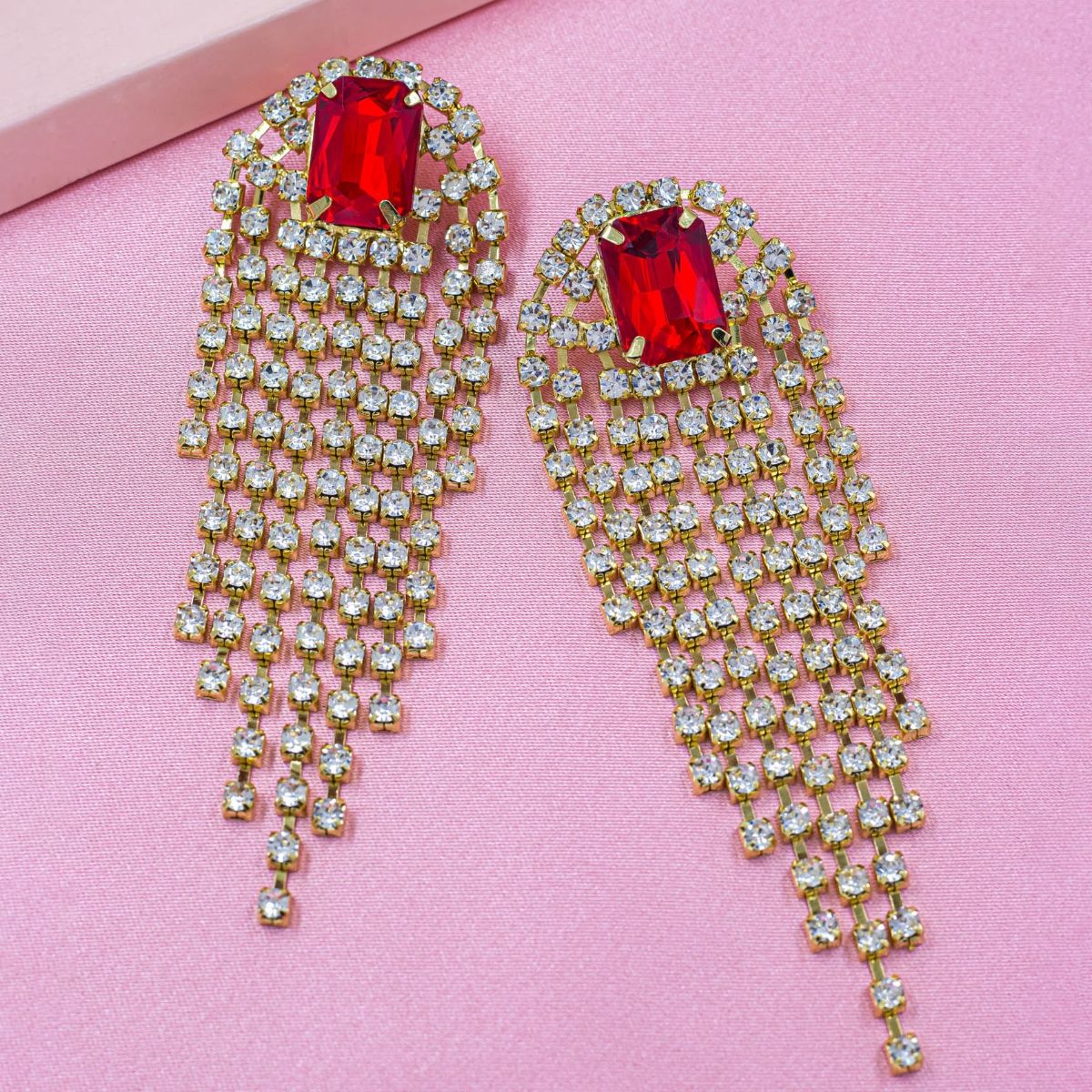 Bellofox Neil Drops tassel Earring For Women Red Buy Bellofox Neil