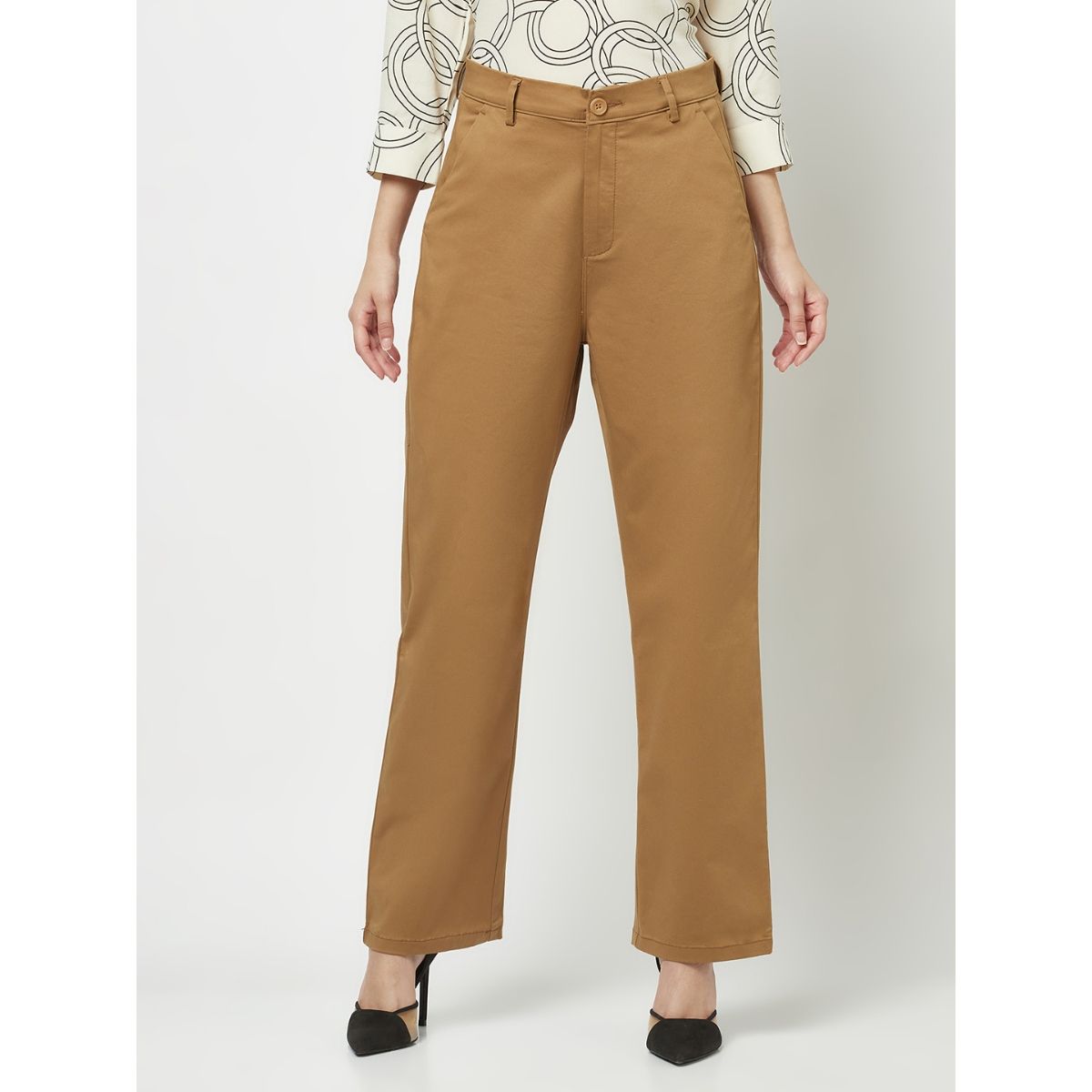 STRAIGHT FIT TROUSERS  Beigepink  ZARA India