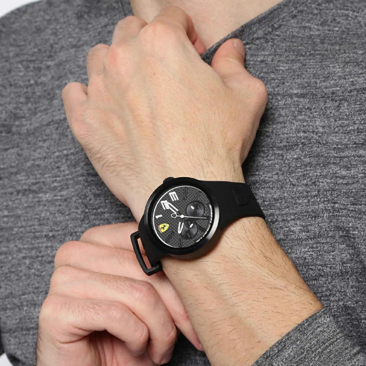 Buy Scuderia Ferrari Fxx Multifunction Black Round Dial MensWatch