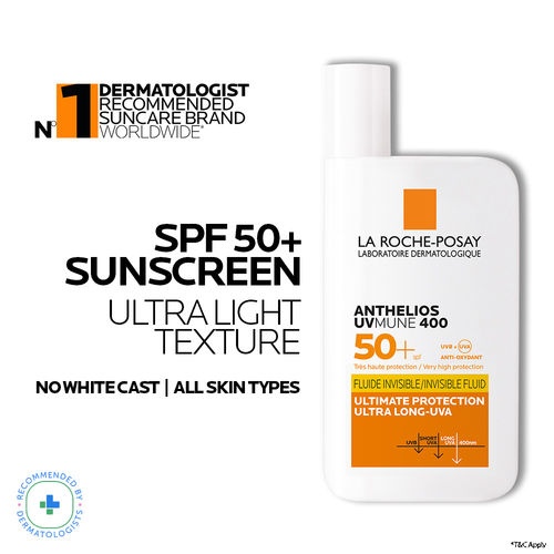 La Roche-Posay Anthelios UVMUNE400 Invisible Fluid SPF50+ Ultra-light Sunscreen for Sensitive Skin