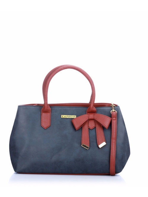 Caprese Alexandria Large (R) Teal/Pink Satchel Bag