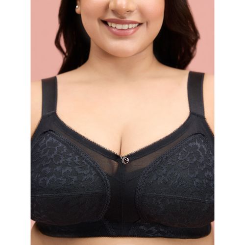 Nykd by Nykaa Ultimate Shape and Support No Bulge Bra-Lace-Navy Blue-NYB033  (44F)