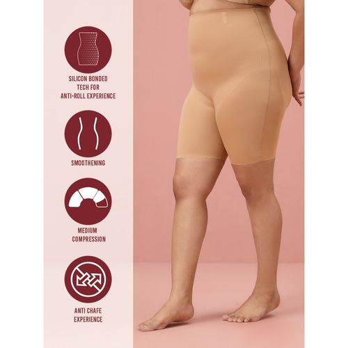 Buy Nykd by Nykaa Bonded Seamless Tummy and Thigh Shapewear NYSH31 Brown  online
