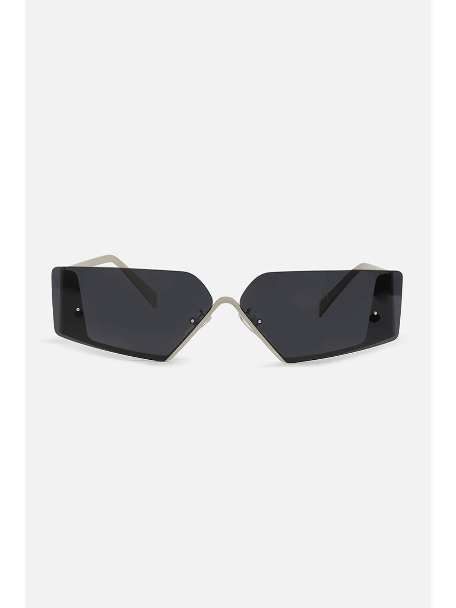 Snitch Rectangle Full Rim Black Lens Sunglasses