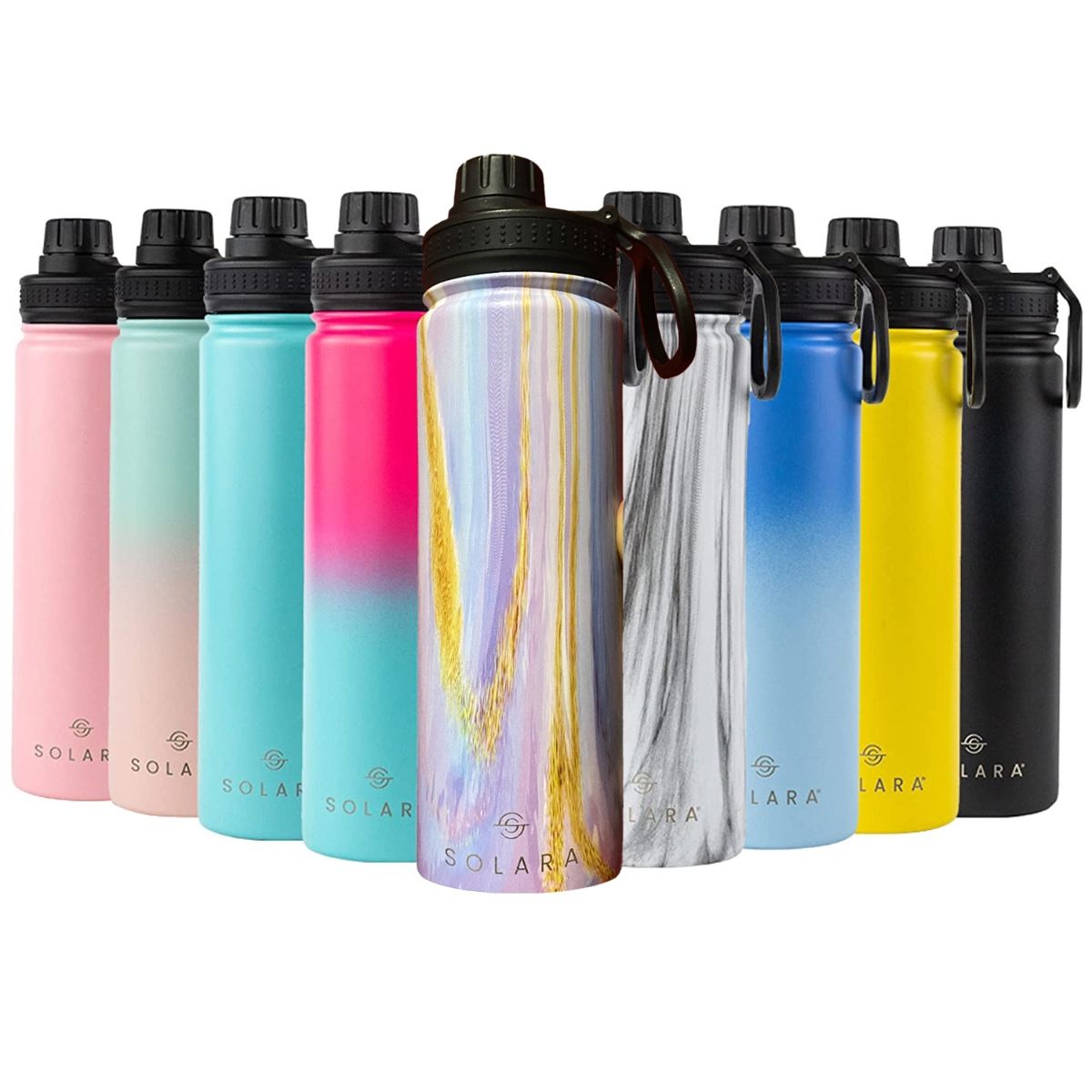 Solara Insulated Water Bottle Purple Geode 650ml: Buy Solara Insulated ...