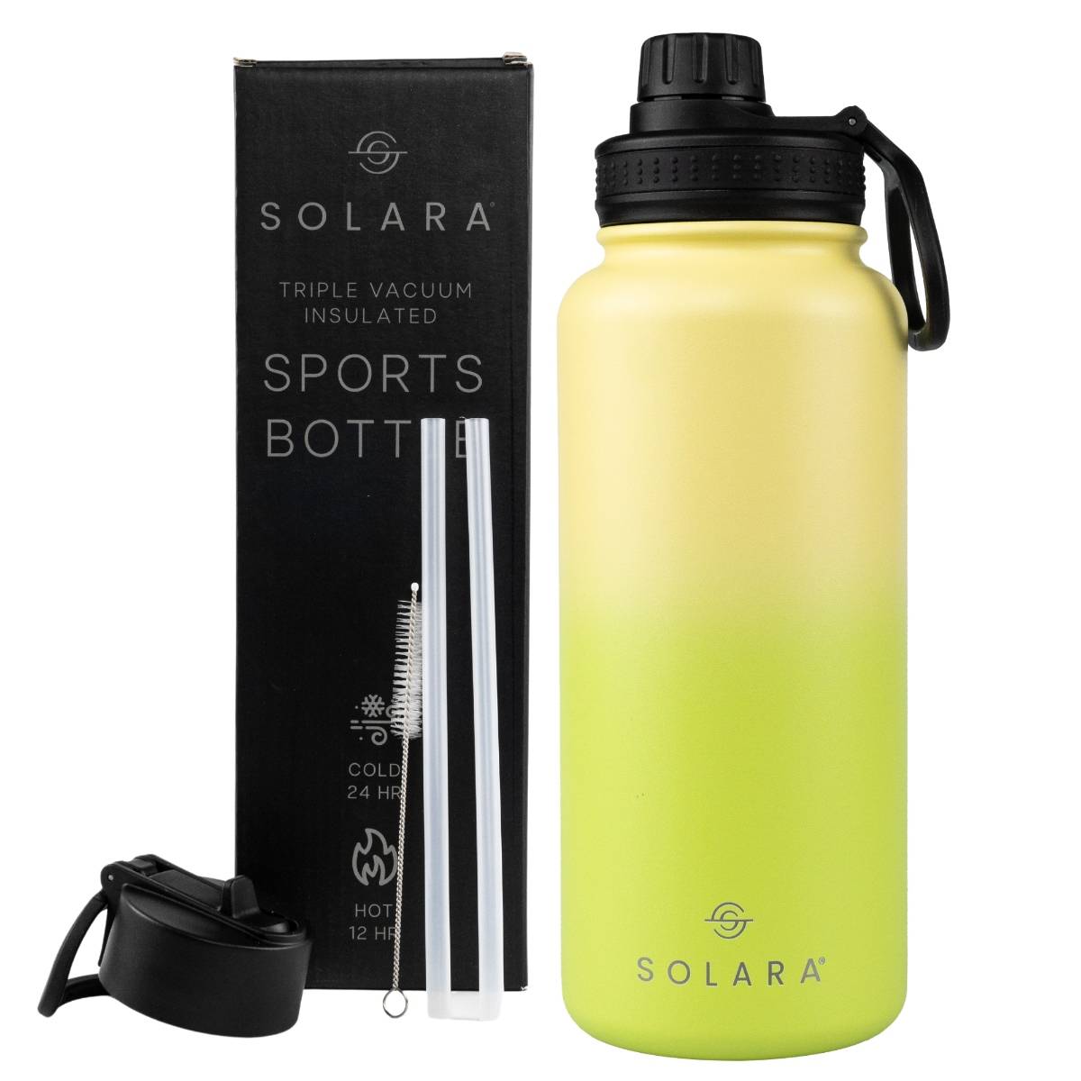 Solara Insulated Water Bottle Yellow 1000ml