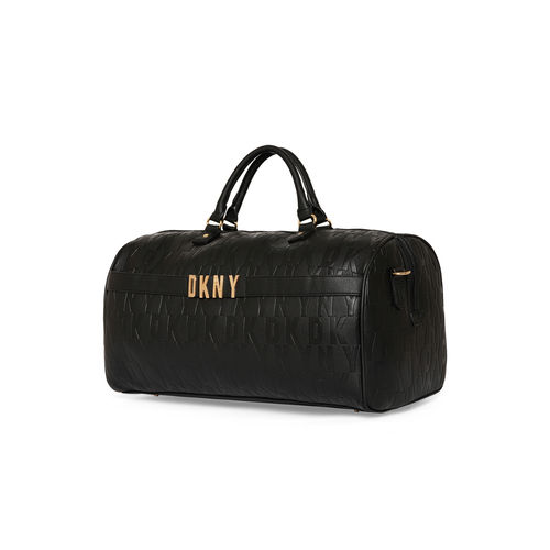 dkny quilted duffle bag purple
