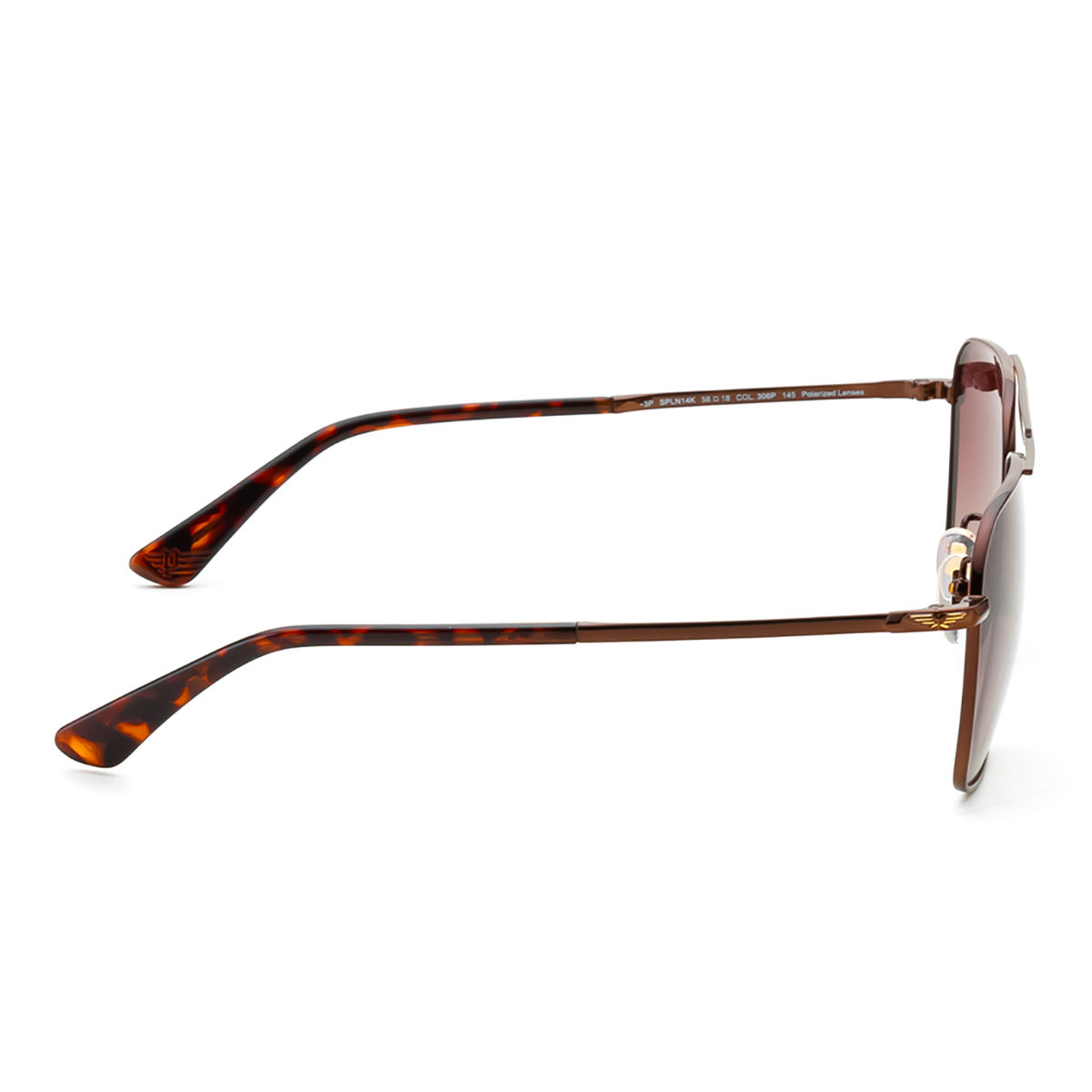 Buy Police Men Brown Metal Frame and Brown Colored Lens Sunglasses