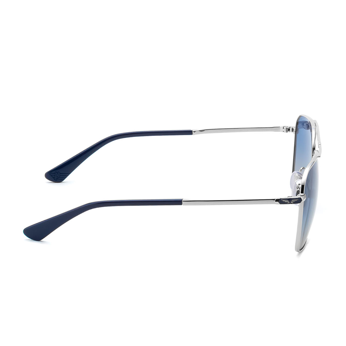 Buy Police Men Grey Metal Frame and Blue Colored Lens Sunglasses