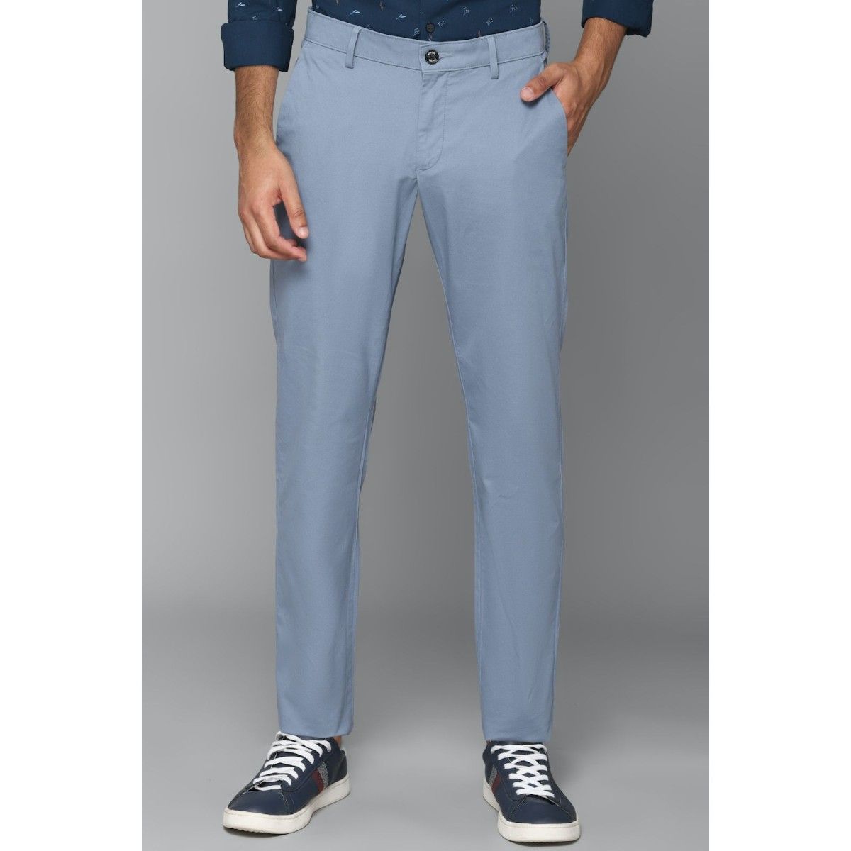 Buy Men Black Regular Fit Solid Casual Trousers Online - 784509 | Allen  Solly