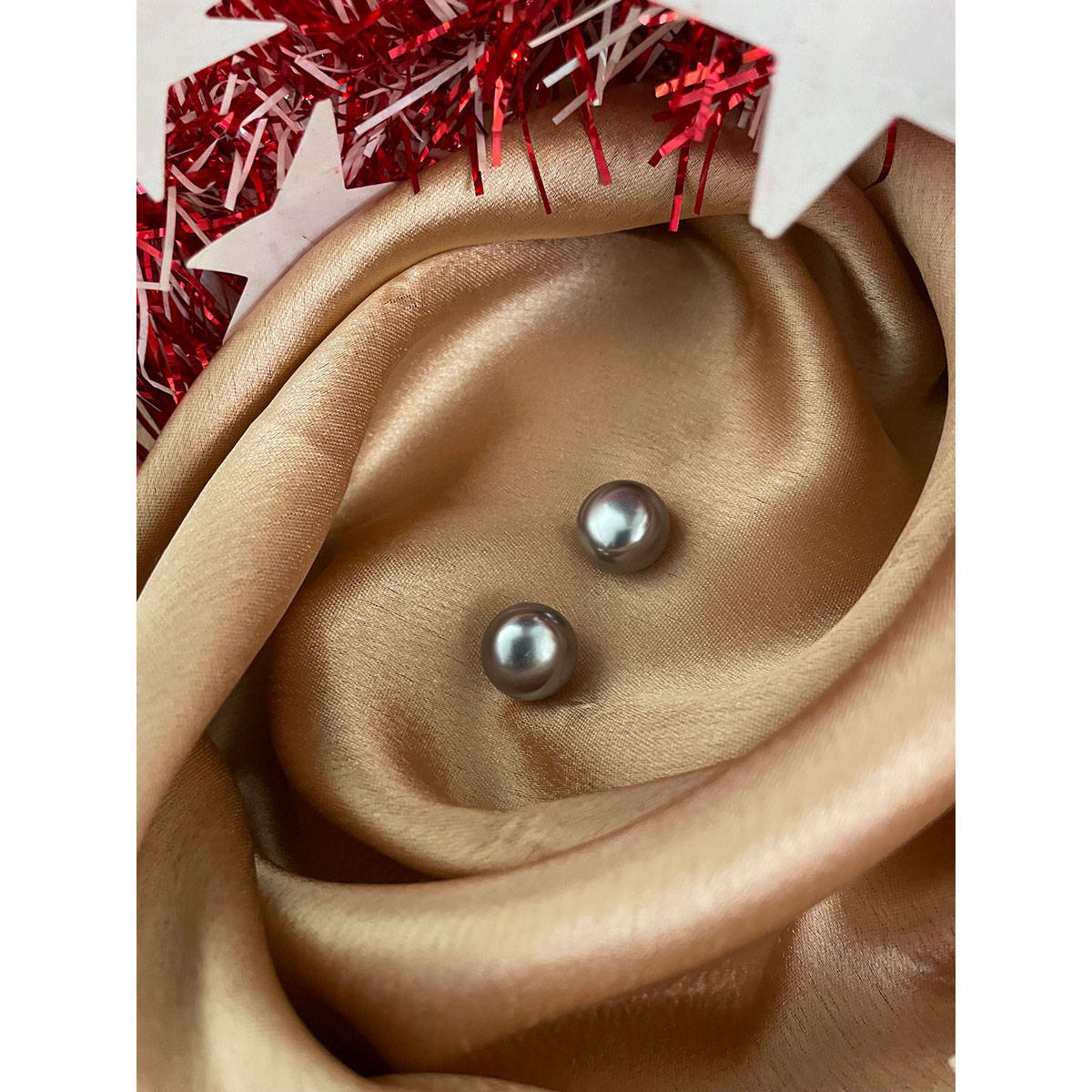 Digital Dress Room Silver-Plated Cz Gold Ball Shaped Stud Earrings for Women