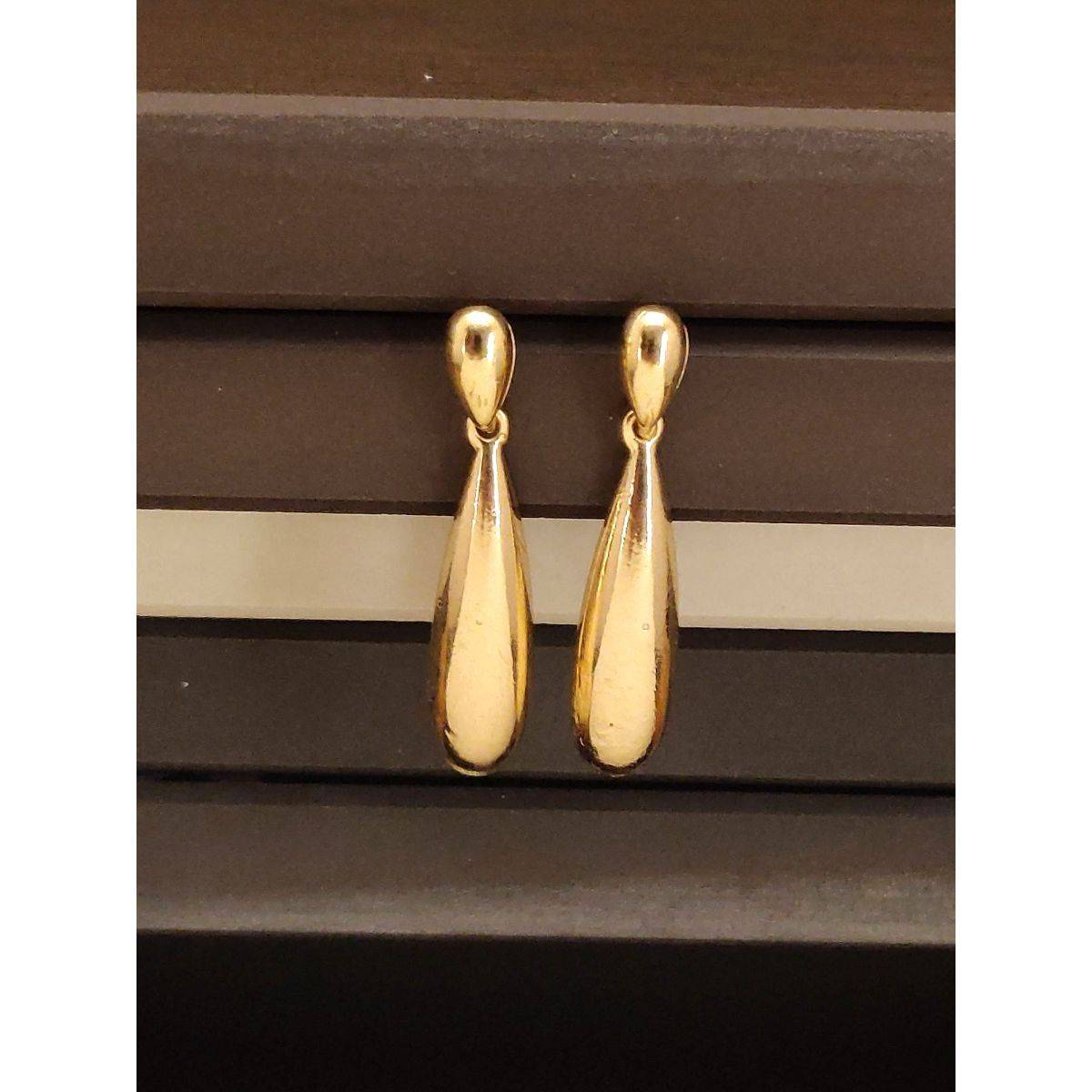 Abdesigns Elegant Gold Plated Drop Earrings Gold