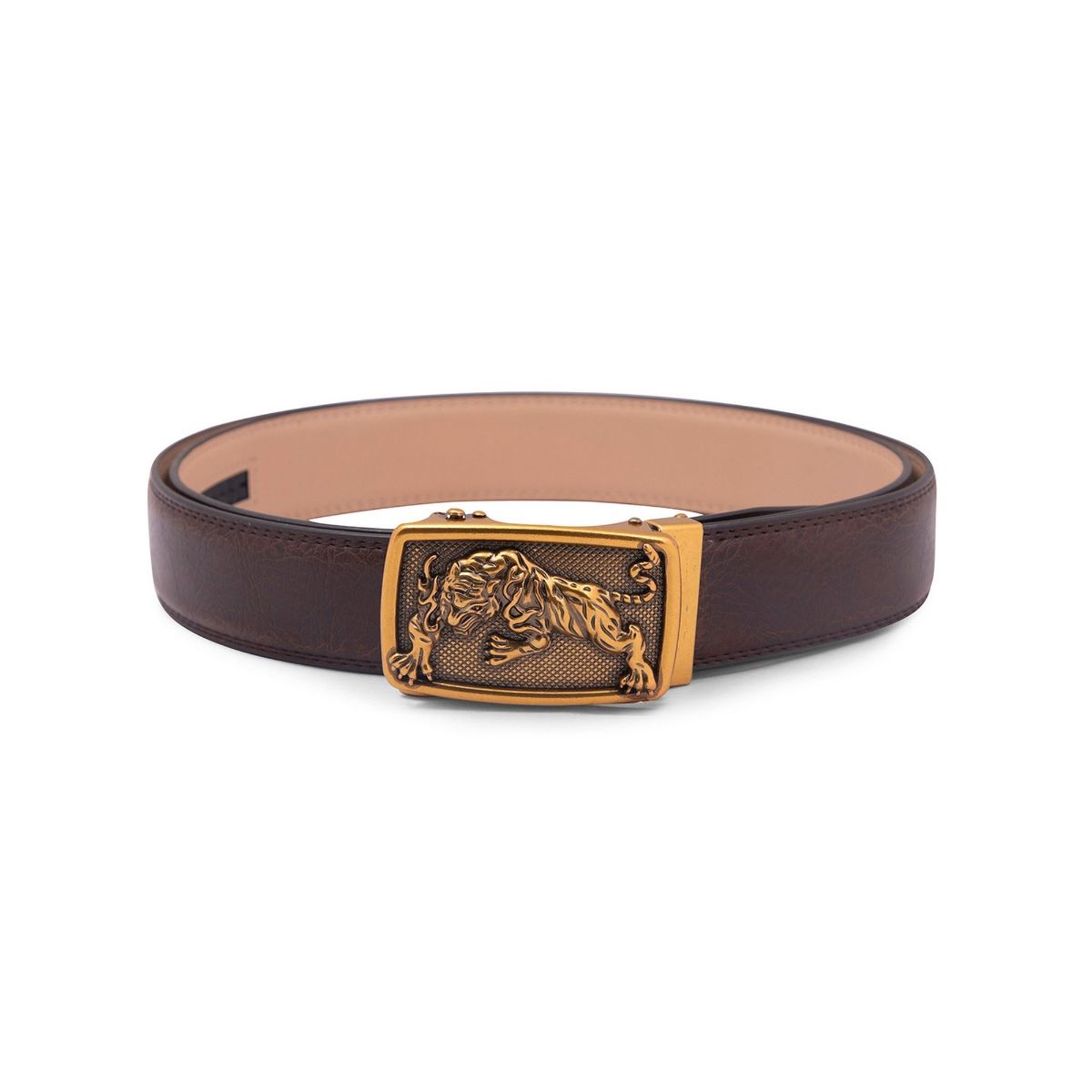 BANGE Mens Genuine Leather Belt With Tiger Design Bronze Buckle: Buy BANGE  Mens Genuine Leather Belt With Tiger Design Bronze Buckle Online at Best  Price in India | Nykaa