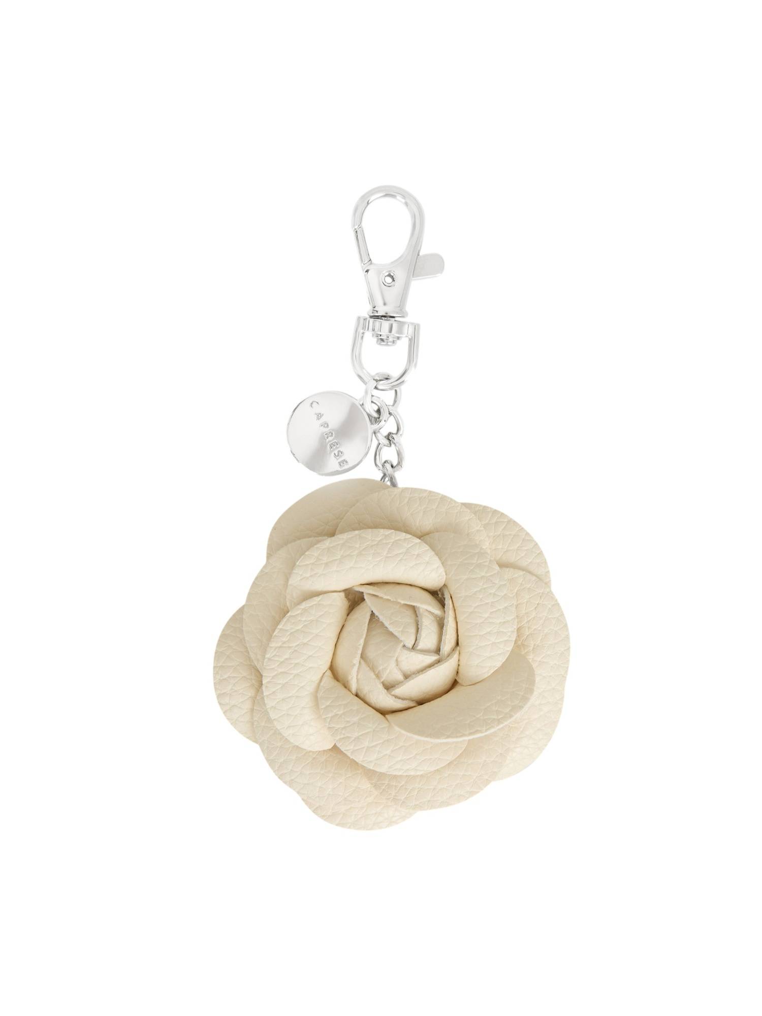 Caprese Women Beige Rose Flower Purse Hook And For Handbags | 2-In-1 Detachable Pu Floral Table