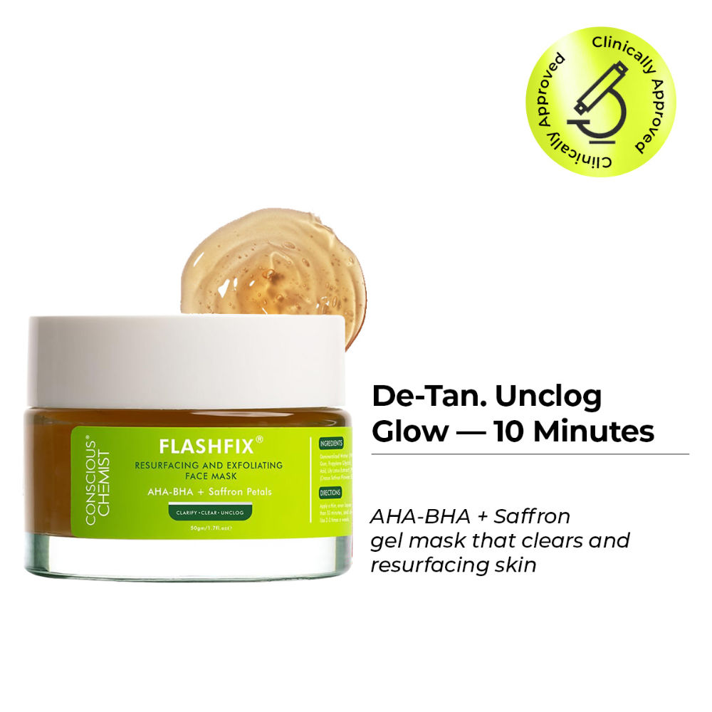 Conscious Chemist Aha & Bha Exfoliating Oil Control Face Mask For Acne Prone Skin & Uneven Texture