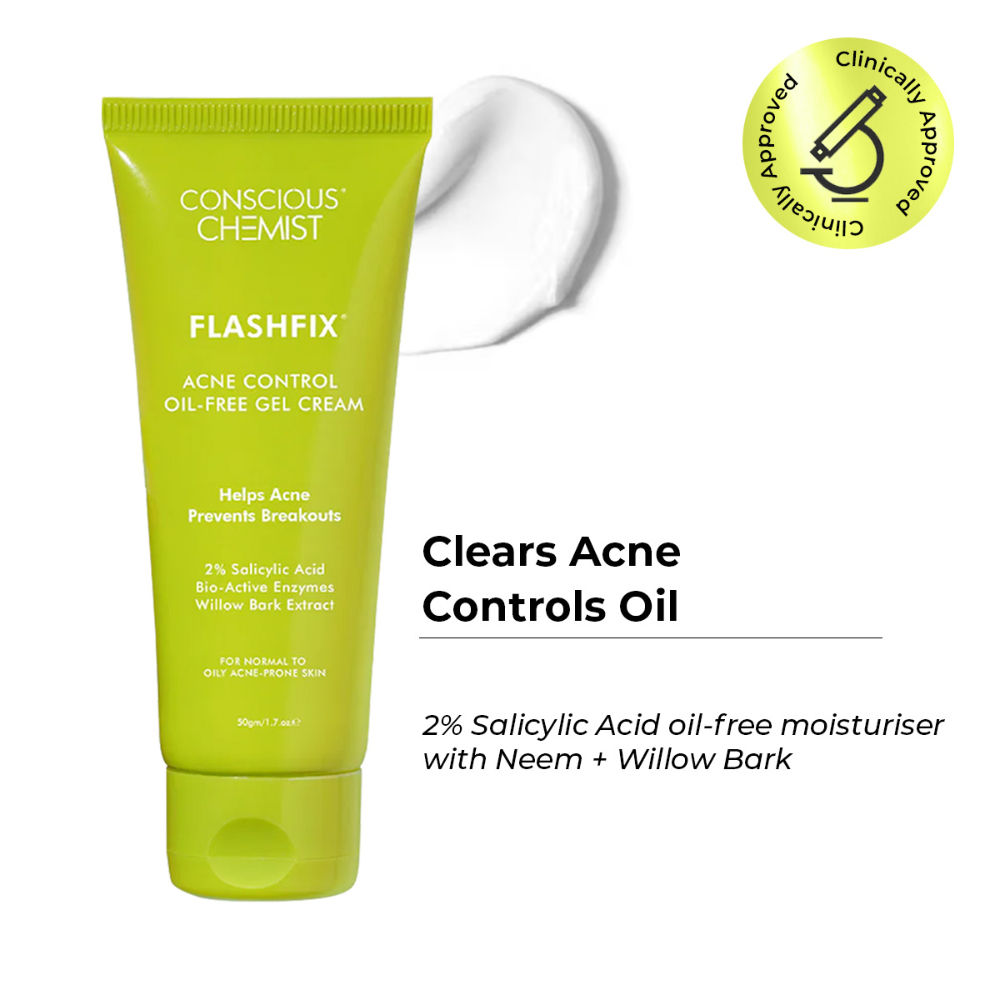 Conscious Chemist Flashfix Acne Spot Corrector Face Cream With 2% Salicylic Acid & Bio-Actives