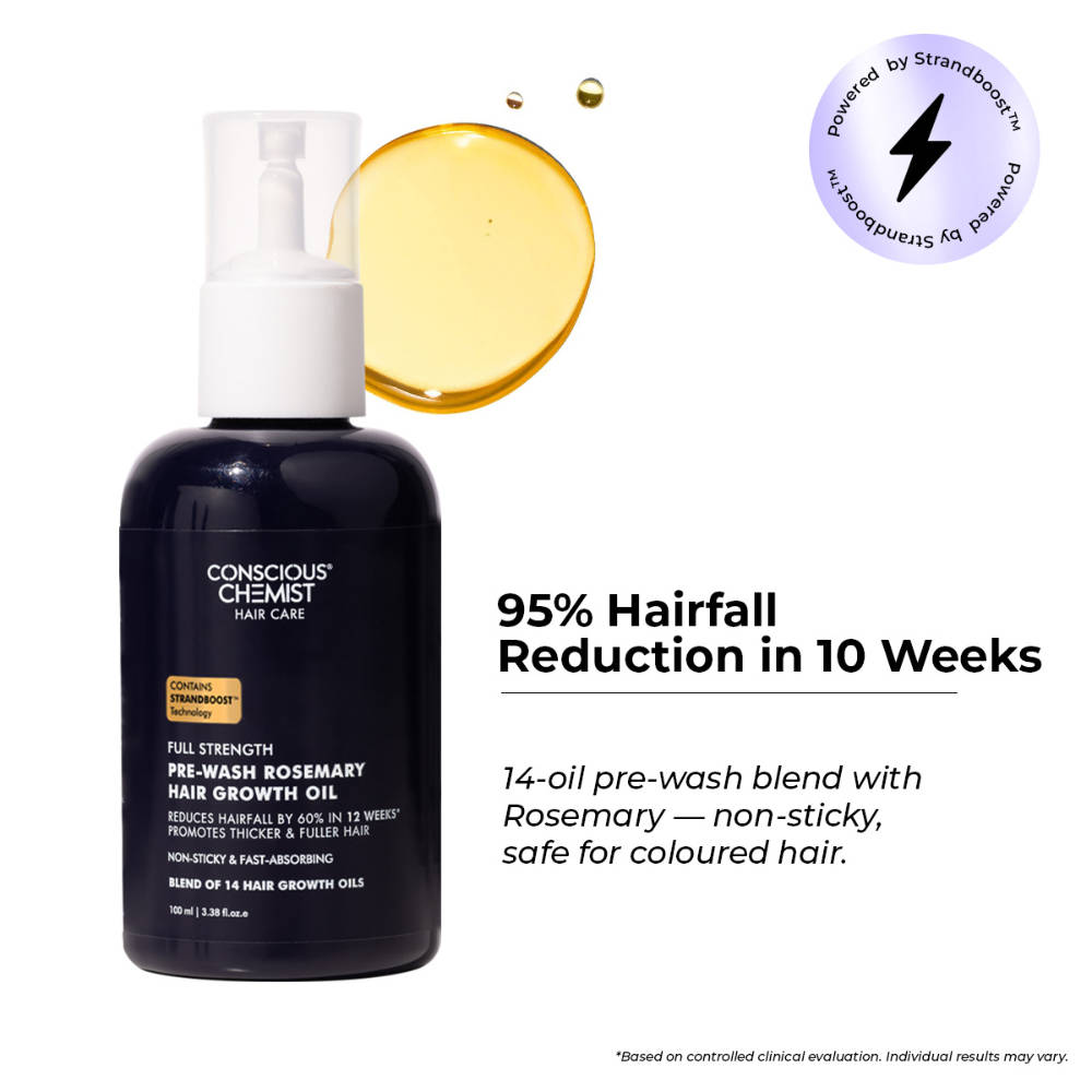 Conscious Chemist Full Strength Pre Wash Rosemary Hair Growth Oil