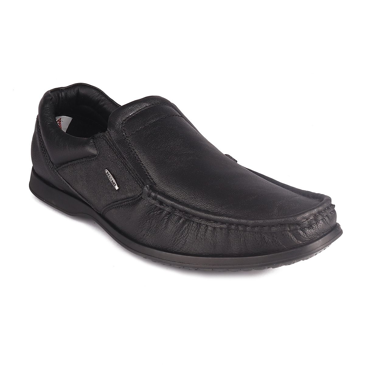 Red chief men's on sale black leather formal shoes