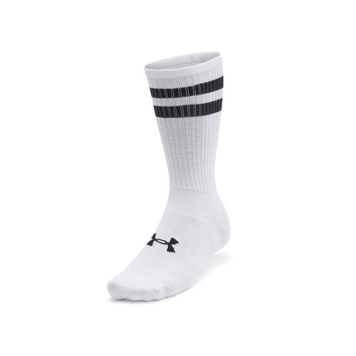 Under Armour Unisex White Essential Crew Socks (Pack of 6) (L)
